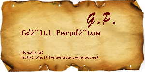 Göltl Perpétua névjegykártya